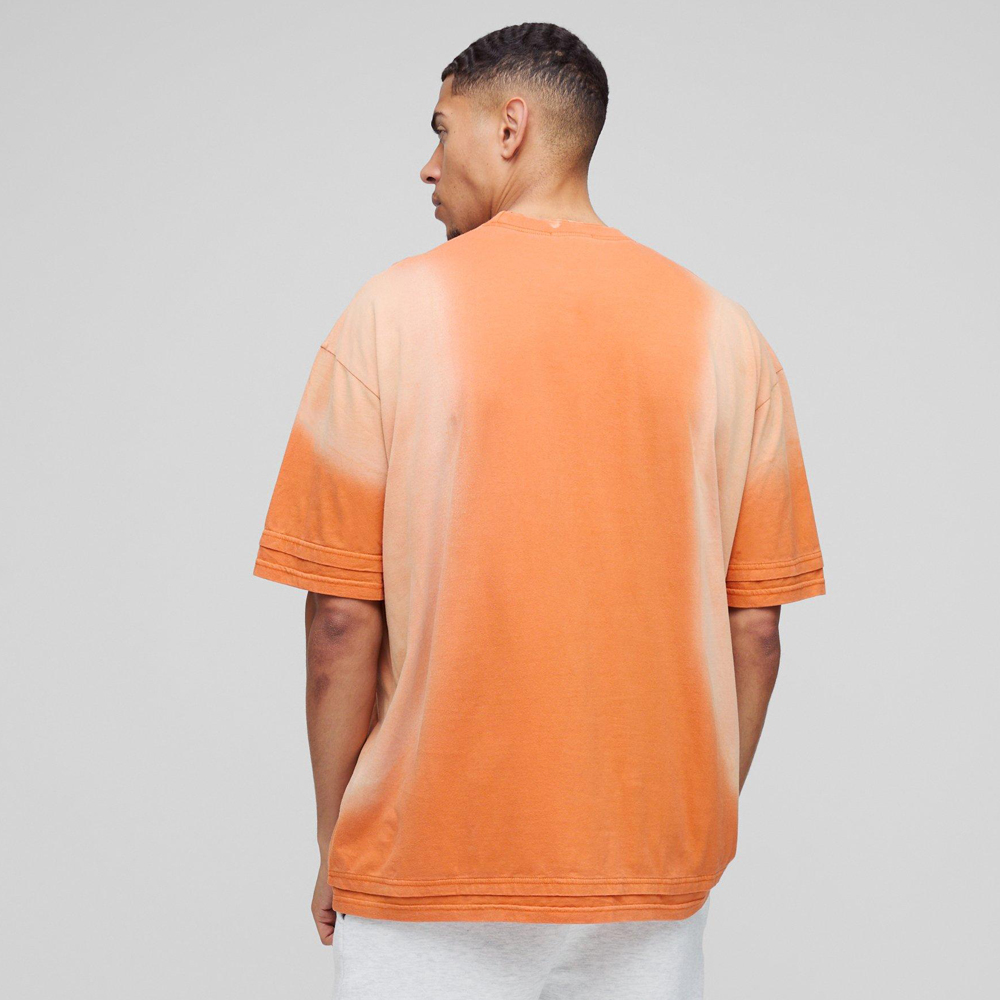 Oversized Faux Layer Spray Wash T-Shirt - Image 2