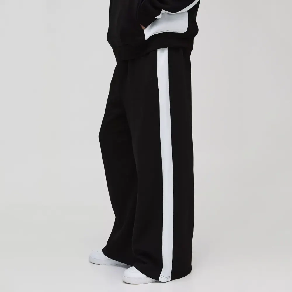 Extreme Wide Leg Man Colour Block Joggers